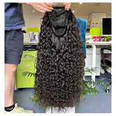 10A Custom HD/Transparent Closure Raw Hair Wig Water Wave